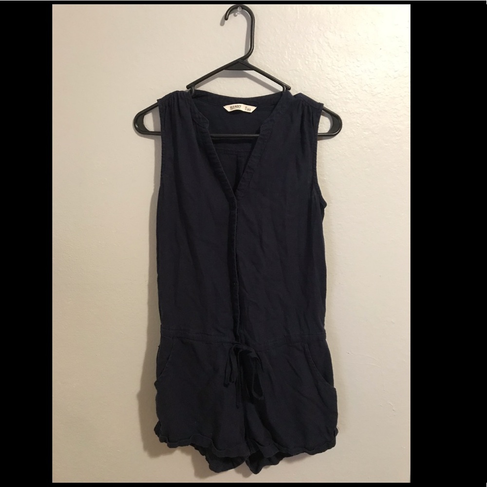 Navy Romper